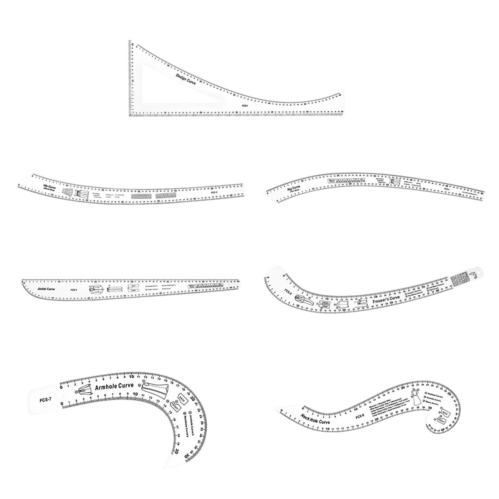 Sewing Gauge Ruler - Penggaris lengkung Prancis, templat pembuat pola