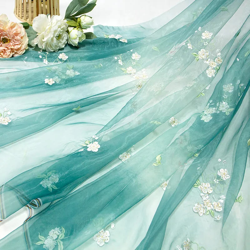 1M Kain Bunga Pir Bordir Kain  - Sewing Batik Fabric ulasan dan harga