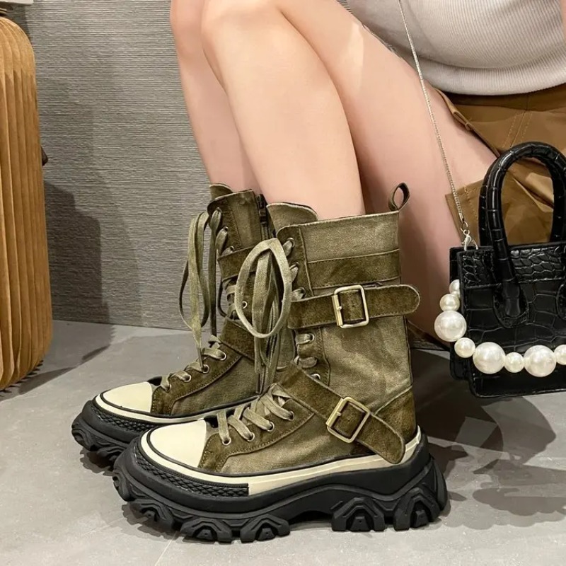 Sepatu Bot Wanita Platform Teb - Sewing Latex ulasan dan harga